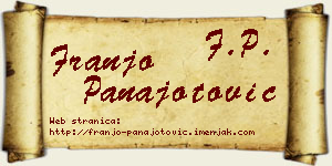 Franjo Panajotović vizit kartica